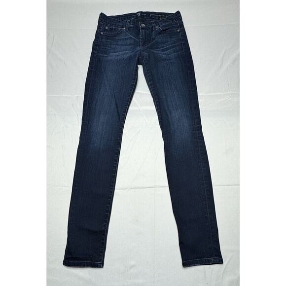 7 For All Mankind Denim - 7 For All Mankind Women's Gwenevere Blue Skinny Denim Jeans - Size 27x30.5